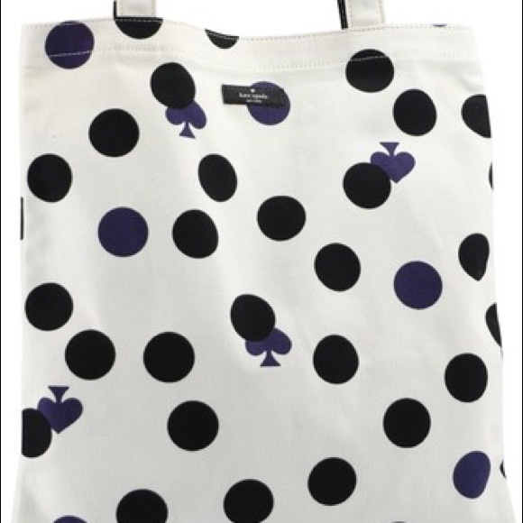 NEW Kate Spade ♠️ Polka Dot + Spade Canvas Tote! *Shorter shoulder strap* - Picture 14 of 14